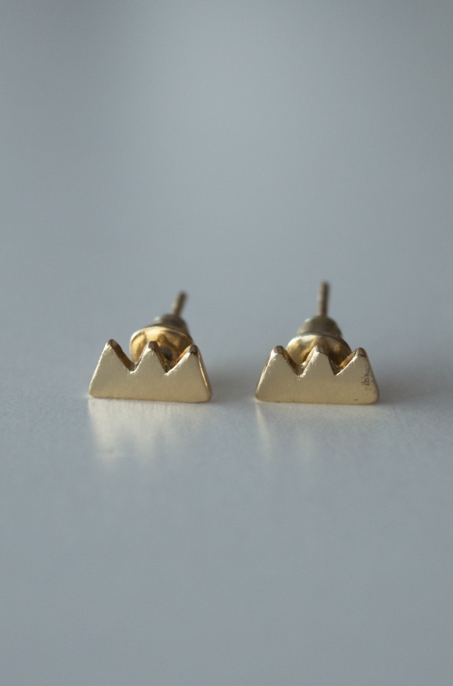 mountain stud earrings